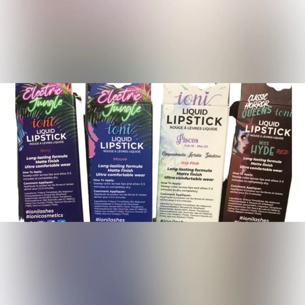 2pack lasting matte‎ finish liquid lipstick- Berry, Mauve, hot pink, & hyde red